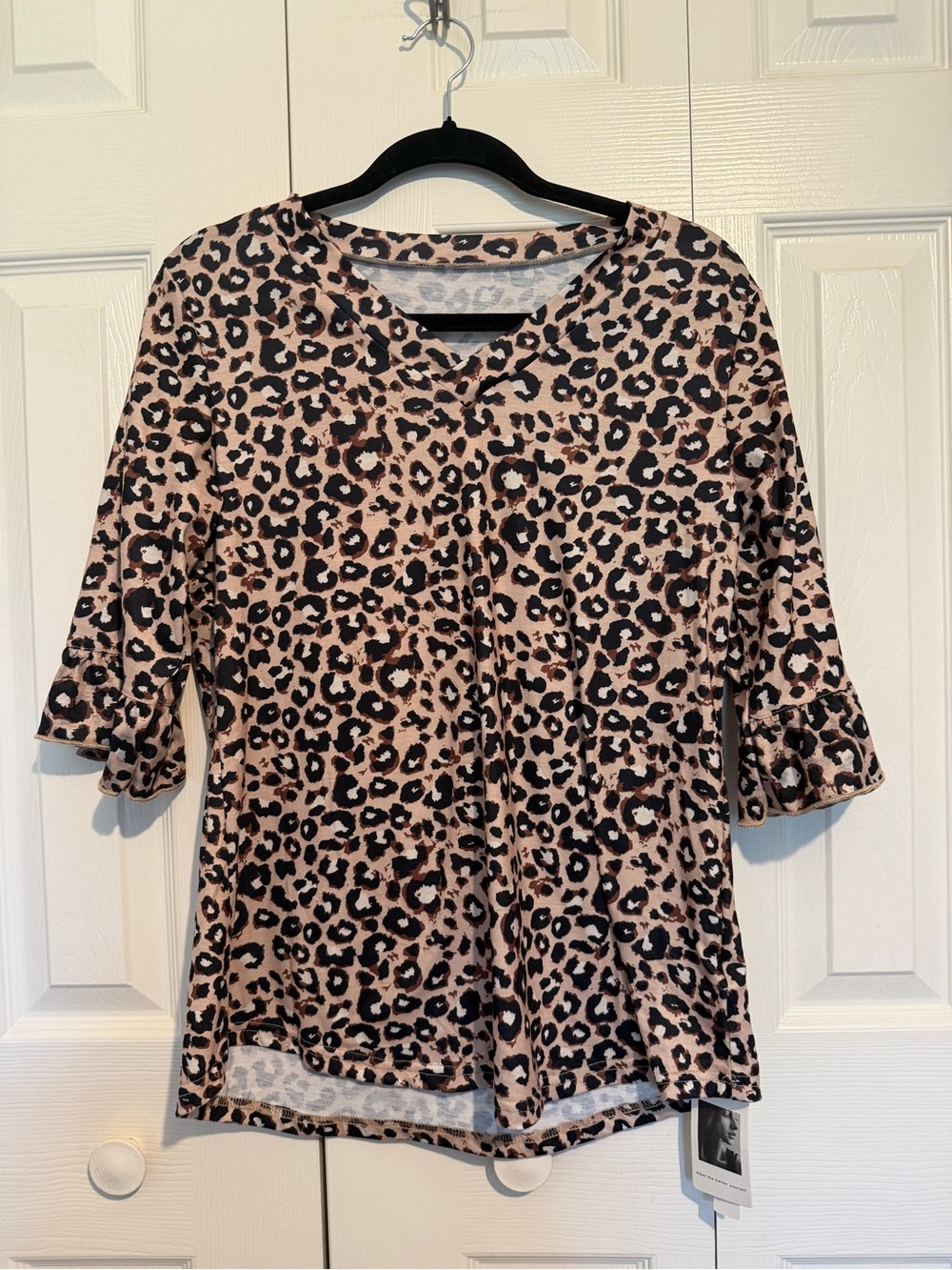 OVO Leopard-Print Tunic Top in Pink and Black